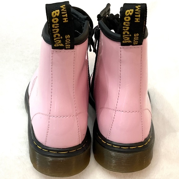 Dr Martens Pink Girls Platform Lace up Combat Grunge Booties Sz 3 - Picture 7 of 16